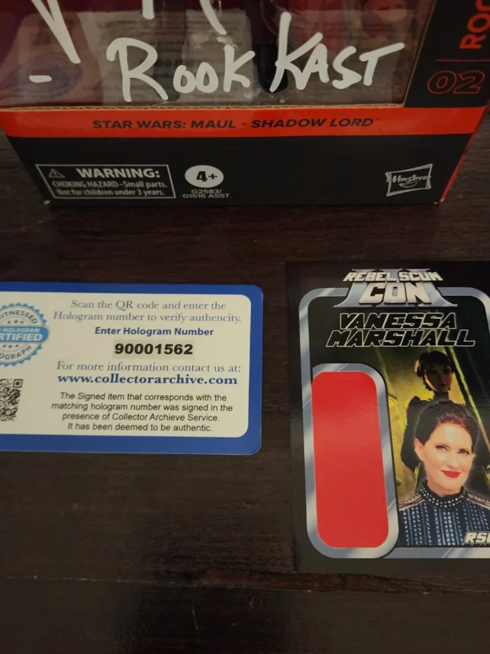 Star Wars Black Series Rook Kast SIGNED by VANESSA MARSHALL w/ CAS COA